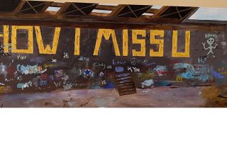Deborah Heisman, "Graffiti under Pulaski St Bridge"